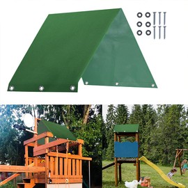HAKUNA Playground Replacement Canopy - Playground Roof Canopy - 90 x 43inch Sunshade Waterproof Trap Cover - Waterproof Swingset Shade for Play Set Outdoor Backyard