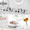 DOADW Stackable Makeup Counter Organizer Clear - 2Pcs Bathroom Countertop