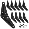 Lilaly 10 Pack Shelf Brackets 4 Inch Shelf Bracket, Heavy