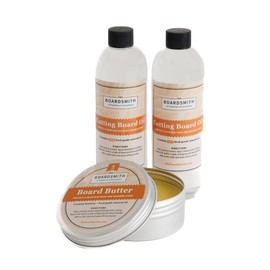 The Boardsmith Cutting Board Oil and Board Butter Set - Premium Cutting Board Wax and Food Grade Mineral Oil Cutting Board Kit - Butcher Block Conditioner (Extra-Large)