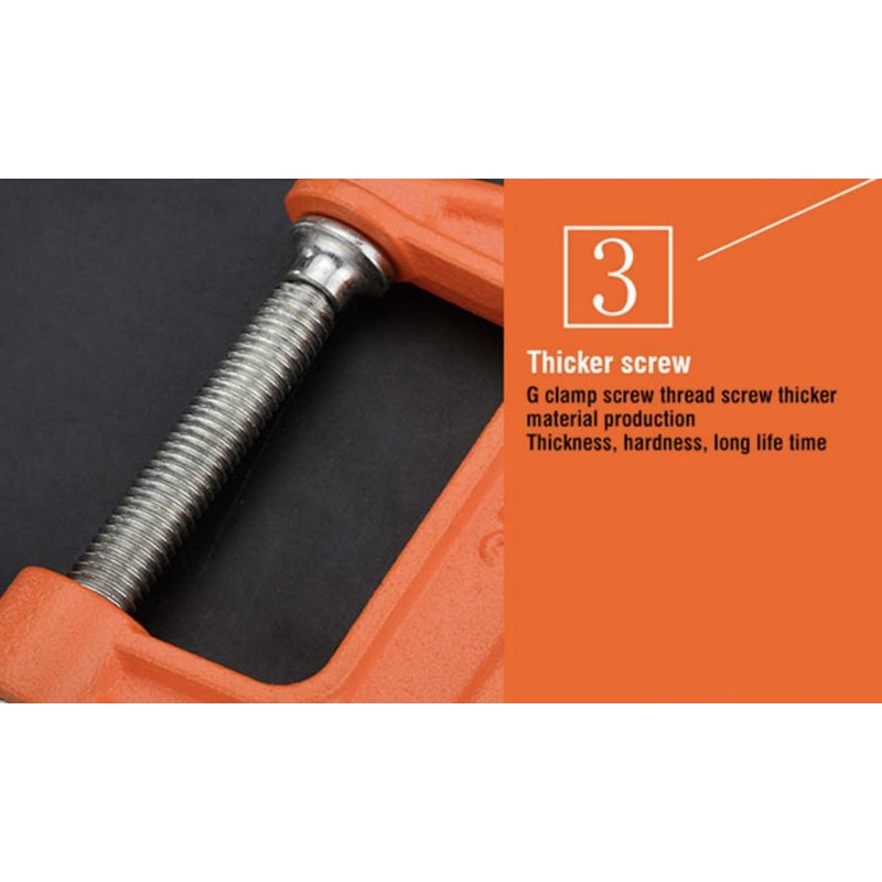 Edward Tools Heavy Duty 3" Steel C Clamp - Iron