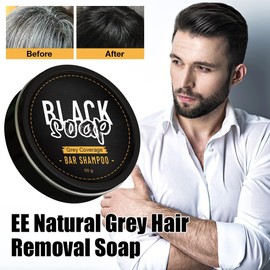 Grey Shine Soap, Grey Shine Hair Revitalisable, Natural Soap for Removing Grey Hair, Hair Blackout Solid Shampoo, Natural Grey Hair Removal Soap for Grey Hair (Pack of 2)