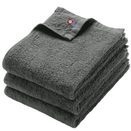 Imabari Towels, Face Towels, Gray, 3 Pieces, Imabari Towel Brand Certified, OSK Series, Absorbent, Quick Drying, Solid Color, 100% Cotton