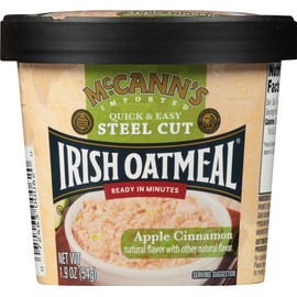 McCann's Irish Oatmeal Instant Oatmeal Cup, Apple Cinnamon, 1.9 Ounce (Pack of 12)