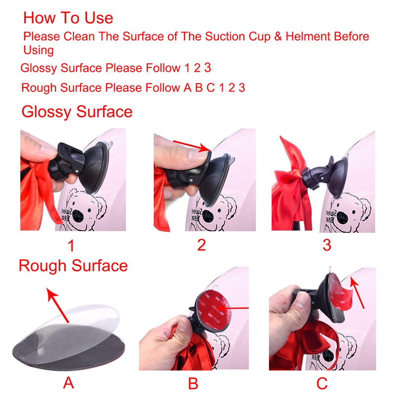 Red Helmet Pigtail Motorcycle Helmet Ponytail Helmet Decor Braids Hair