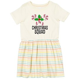 inktastic Christmas Squad Matching Family Candy Cane Toddler Dress 2T Natural with Stripes 42efa