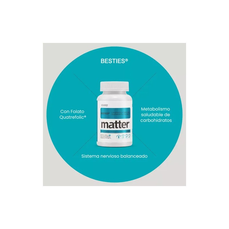 Matter Besties Complejo B C/folato & Vitamina B12 60 Pzs