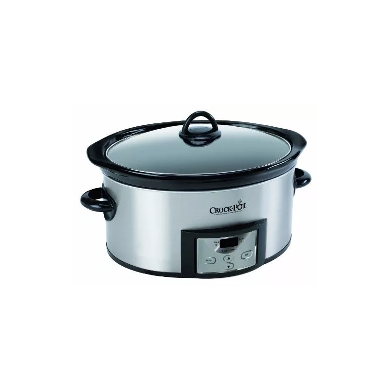 Crock-Pot 6-Quart Countdown Programmable Oval Slow Cooker with Dipper
