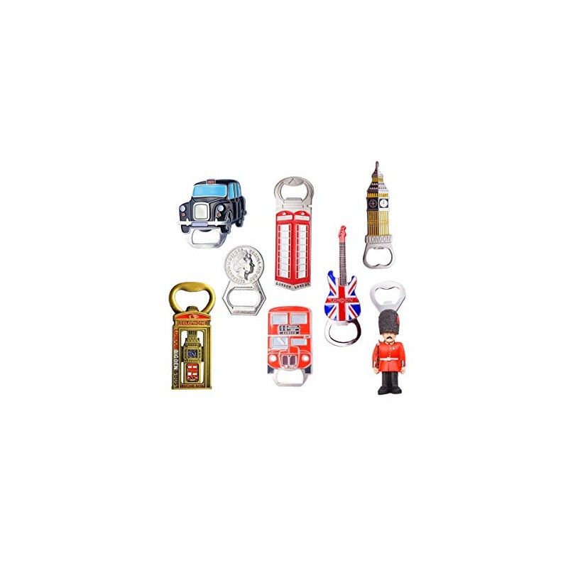 London England Famous Icons Mix Fridge Magnet Bottle Openers -