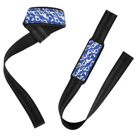 Royal Blue Eyes - Correas de levantamiento de pesas de neopreno acolchadas de 26 pulgadas, para levantamiento de pesas, culturismo, entrenamiento de fuerza