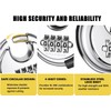DELSWIN 4 Digit Combination Disc Padlock with Hardened Steel Shackle