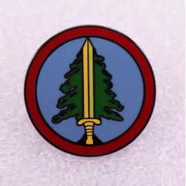 Twin Peaks Bookhouse Boys Logo Emblem Symbol Citizens Brigade Secret Society Tree Sword Agent Cooper Classic TV Show 1.2" Enamel Pin