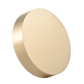 USAMILY Solid Brass Round Block, Diameter 80mm/3.15 inch, Thickness 12mm/0.47 inch for Lathe Bar Stock DIY Crafts