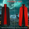 AOOWU Adult Hooded Cape Set, Reversible Black and Red Cape