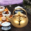 Cabilock Tea Kettle Kettle Induction Stainless Steel Kettle Gold Whistling