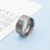 SMANXEY Exorcist Saint Benedict Vintage Titanium Steel Ring, Christian Protection