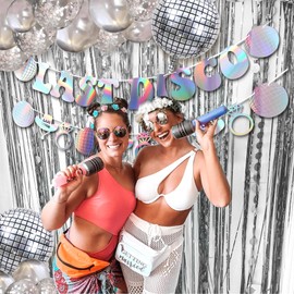 JeVenis Sliver Last Disco Party Decoration Disco Cowgirl Bachelorette Decorations Mamma Mia Bachelorette Decorations 70s Bachelorette Hippie Bachelorette Party Decoration