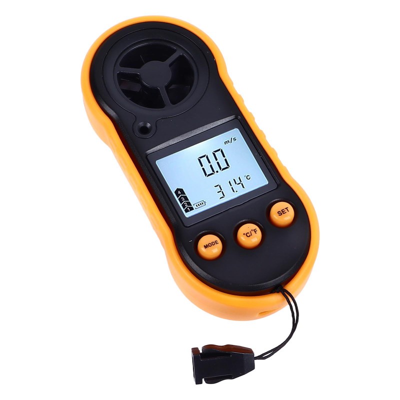 Digital Anemometer LCD Screen Handheld Wind Speed Meter Wind Temperature