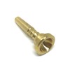wumio Trumpet Mouthpiece for Practice Matte Gold Brass Band Home