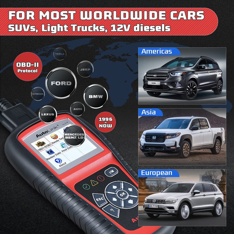 Autel AutoLink AL519 Universal OBD2 Reader Car Diagnostic Scanner Tool
