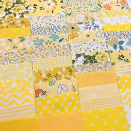 42Pcs 9.8" x 9.8"(25 * 25CM) 21 Colors Cotton Fabric DIY Making Supplies Charm Pack Fabric Squares 8” 10” Quilting Patchwork Fat Quarter Bundles DIY for Quilting Cotton Patchwork Cushions