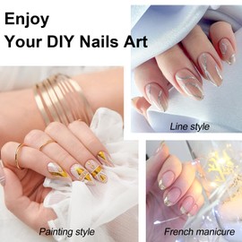 Gel Polish Gel Liner Nail Polish Set-12 Colors Gel Nail Art Polish for Swirl French Nails, Built-in Thin Brush in Bottle for Nail Art Painting Drawing Nail Designs Polish, Gift Set for Women Girls