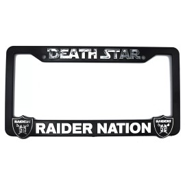 LP Frameworks Las Vegas Raiders "Raider Nation" 3D Raised License Plate Frame (Chrome)