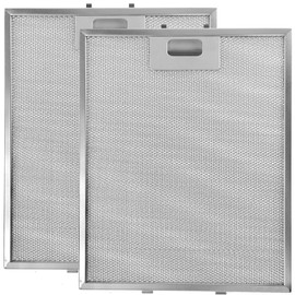SPARES2GO Metal Mesh Filter compatible with Zanussi Cooker Hood/Extractor Fan Vent (Non-Universal, Pack of 2 Filters, Silver, 318 x 258 mm)