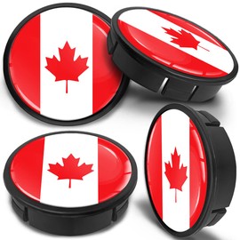 SkinoEu 4 x 60mm Car Alloy Centre Universal Rims Hub Wheel Center Caps Canada Canadian Flag CX 66