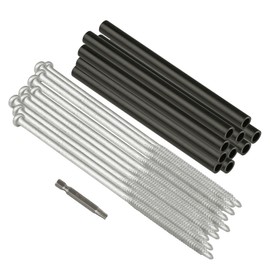 Ypzxola 10-Pack Gutter Screws 7-Inch with Black Ferrule - Rust-Resistant Coated for Secure Gutter Installation & Repair