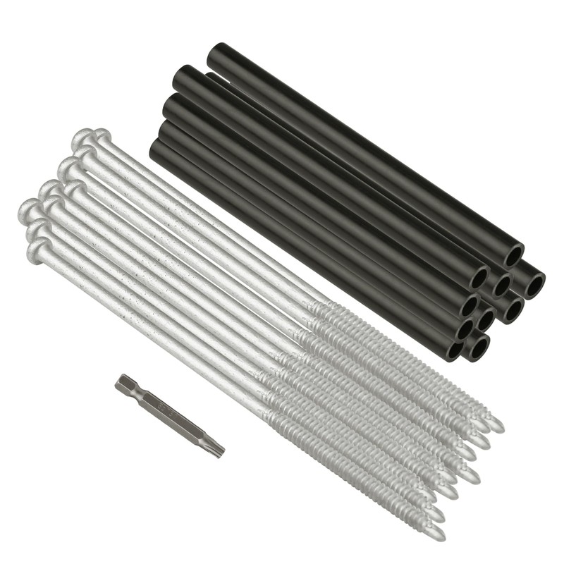 Ypzxola 10-Pack Gutter Screws 7-Inch with Black Ferrule - Rust-Resistant