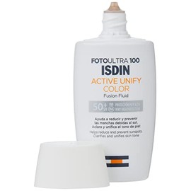 ISDIN FotoUltra Age Repair Fusion Water SPF 50, Protector Solar Facial de fase acuosa 50ml + FotoUltra 100 Active Unify SPF 50+, Protector Solar Facial con color, 50 ml