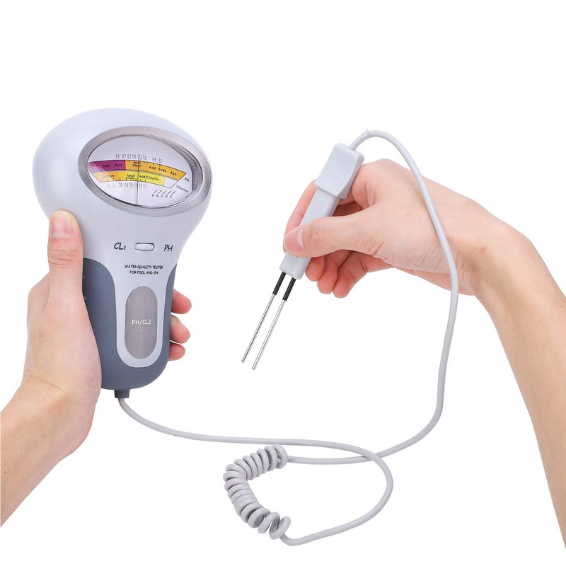 PH Meter, Chlorine Level Meter, Water Quality Tester, Large Screen,