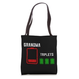 New Grandma Of Triplets Grandmother Pregnancy Announcement Tote Bag