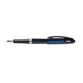 Pentel Tradio Sport Chic TRF99A-C Fountain Pen Matte Black Barrel Blue Ink Refillable Black