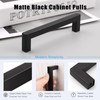 KNOBWELL 10 Pack 5" Matte Black Modern Cabinet Handles Stainless