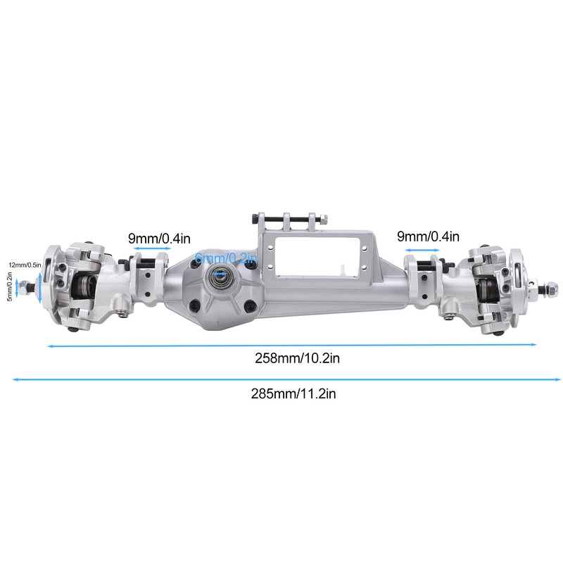 Metal Complete Front Axle Assembly for Axial RBX10 Ryft 1/10