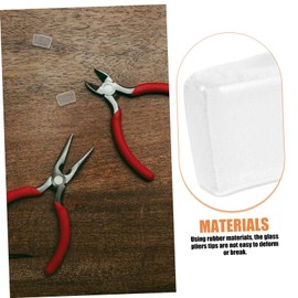 Ciieeo 10pcs Replaceable PVC Glass Pliers Tips Rubber Covers for Stained Glass Pliers Protects From Scratches for Home Decor and Construction Use