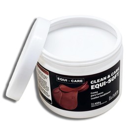 Equi- Care: Clean & Care Equi Soft. Leather Conditioner and Softener for leather goods. Reduce wear and tear for saddles, boots and leather tack. Keeps leather tack and equipment soft and supple. 16oz