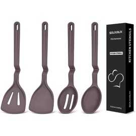 4-Pack Silicone Cooking Utensils Set, V-Hover, Stackable, Nonstick