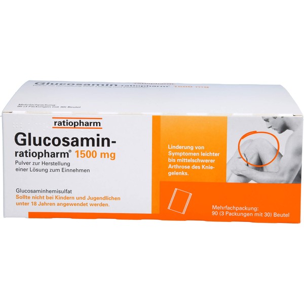Glucosamin-ratiopharm 1500 mg Pulver zur Herstellung einer Lösung zum Einnehmen, 90 St PLE