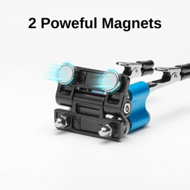 SainSmart Soldering Helping Hands 360° Adjustable Magnetic Arms, Compact 3.9"x3.9" Steel Base, Mini Soldering Station, Magnetic Assisting Arms, 2 Adjustable Arms for DIY, Circuit, Electronics Repair