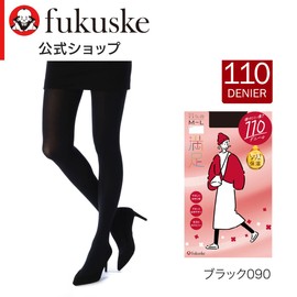 Fukusuke Satisfaction, 110 Denier Tights, 1 Pair Set, Women's, Black
