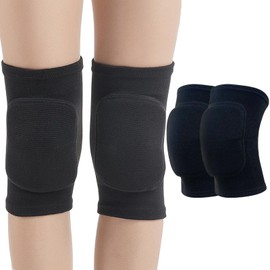 SSKHE Stretchy Dance Knee Pads for Volleyball Dance Yoga, 1 Pair Soft Brace Breathable Sleeve Protective Gear with Multi Color Choice for Women Men Teens, One Size Fits Most