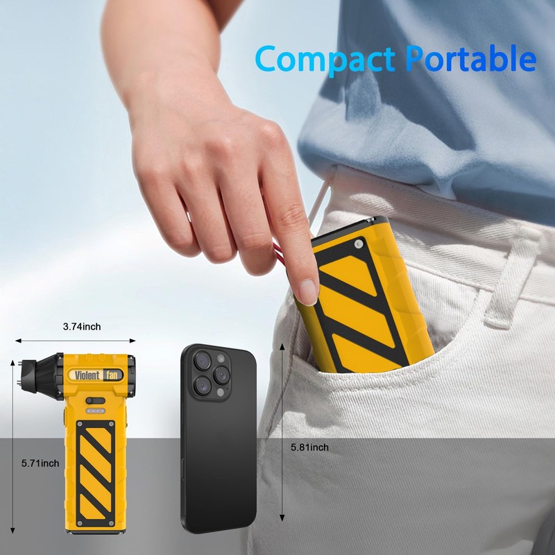 Electric Air Duster-Compressed Air Duster,60mph Wind Stepless Speed Canned Air