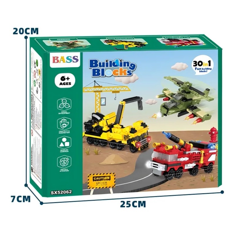 Juego De Bloques 30 En 1: Juguetes E Ducativos Para