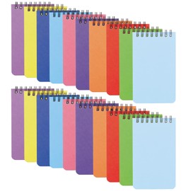DYUEE A7 Pocket Notebook, 20Pcs Small Spiral Notebook 10 Colors Mini Notebooks 60 Sheets Per Notebook for Home, School, Office