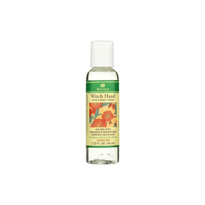 Bretanna Witch Hazel Toner Geranium Rosehip, 2.25 fl oz
