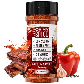 BBQ Rub - Gluten Free Sweet & Savory Seasoning for Chicken, Steak & Pork. Dried BBQ Sauce Powder with Paprika, Chili, Garlic, Sea Salt & Cayenne Pepper. Barbecue Rub Spice Mix for Every Meat 4.1oz