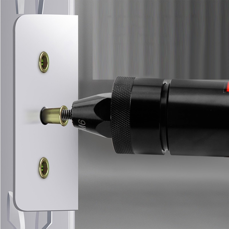 M6/M8 Riveter Gun Aluminum Pneumatic Rivet Nut Kit Self‑Locking Joint